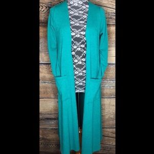LuLaRoe Sarah Duster Cardigan Green